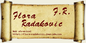 Flora Radaković vizit kartica